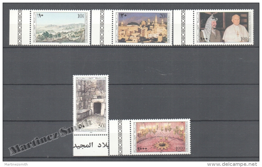 Palestine 1995 Yvert 34-38, Christmas - Palestinian Authority - MNH - Palestine