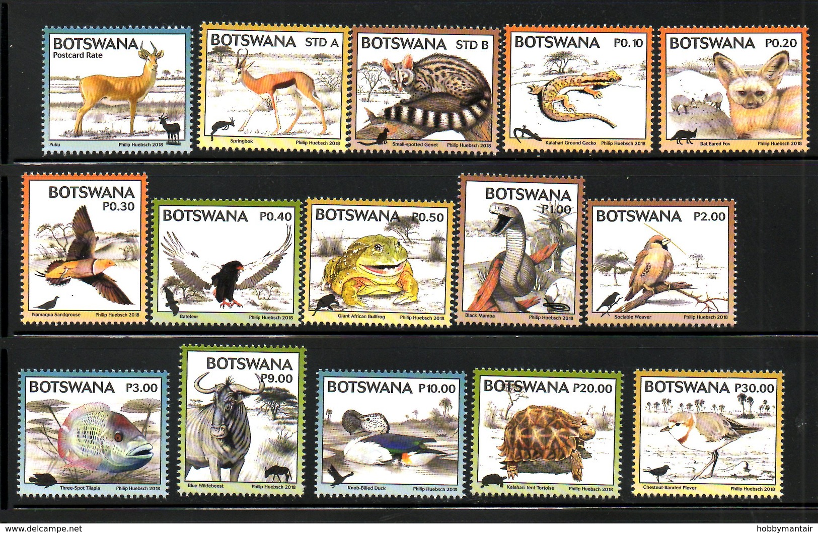 BOTSWANA, 2018 , ANIMALS, BIRDS, REPTILES, 15v.  MNH**, NEW!! - Autres & Non Classés