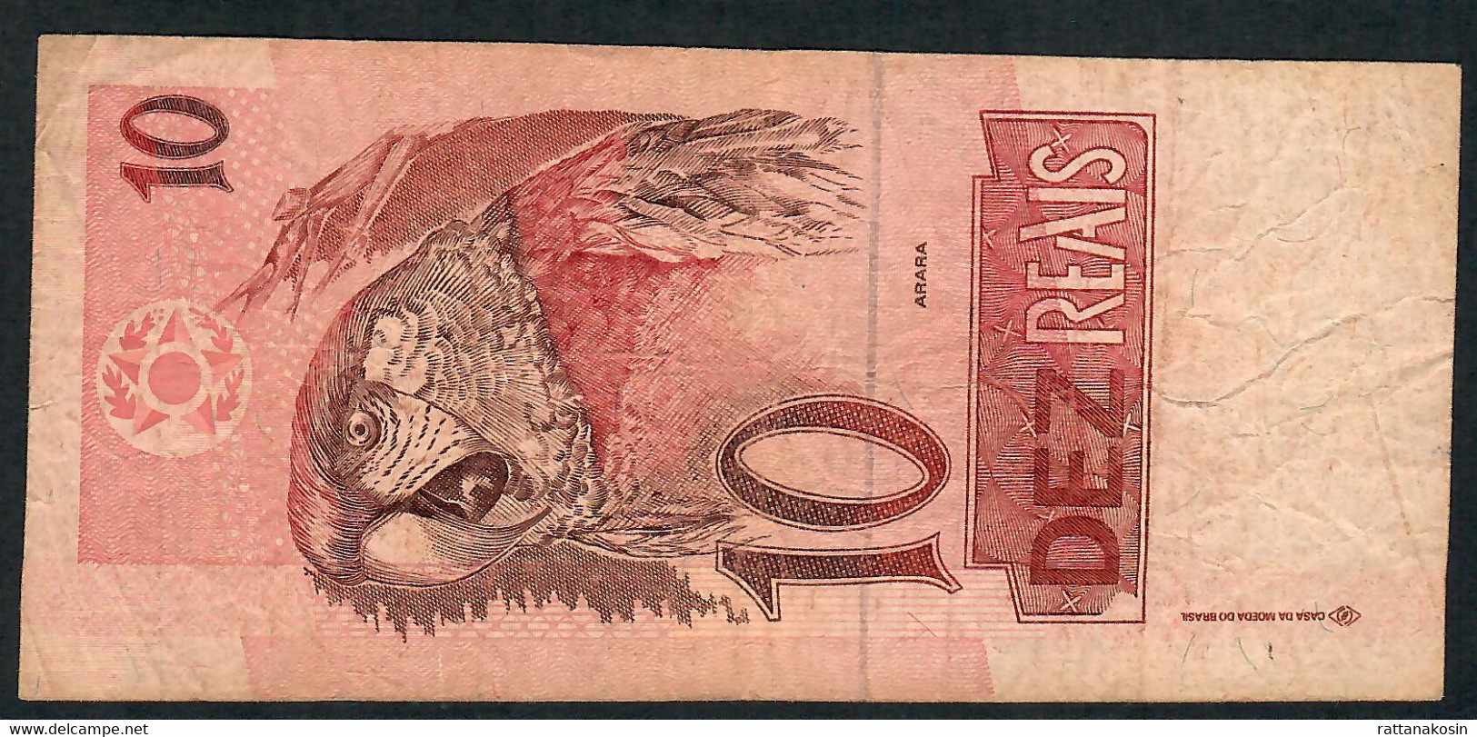 BRAZIL P245j 10 REAIS (1994)  # A9145....C  Signature 25   AVF NO P.h. ! - Brasilien