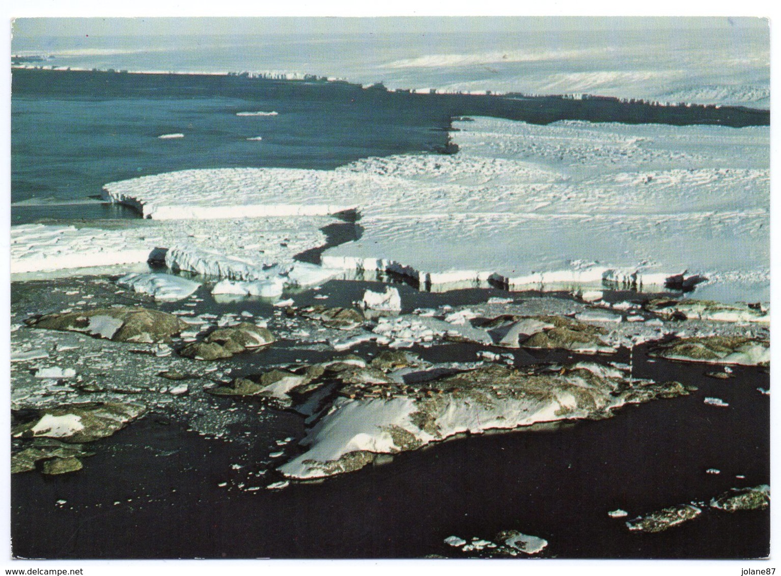 CPM   T A A F      TERRE ADELIE DUMONT D URVILLE  -   VUE AERIENNE  ARCHIPEL POINTE GEOLOGIE GLACIER DE L ASTROLABE - TAAF : French Southern And Antarctic Lands