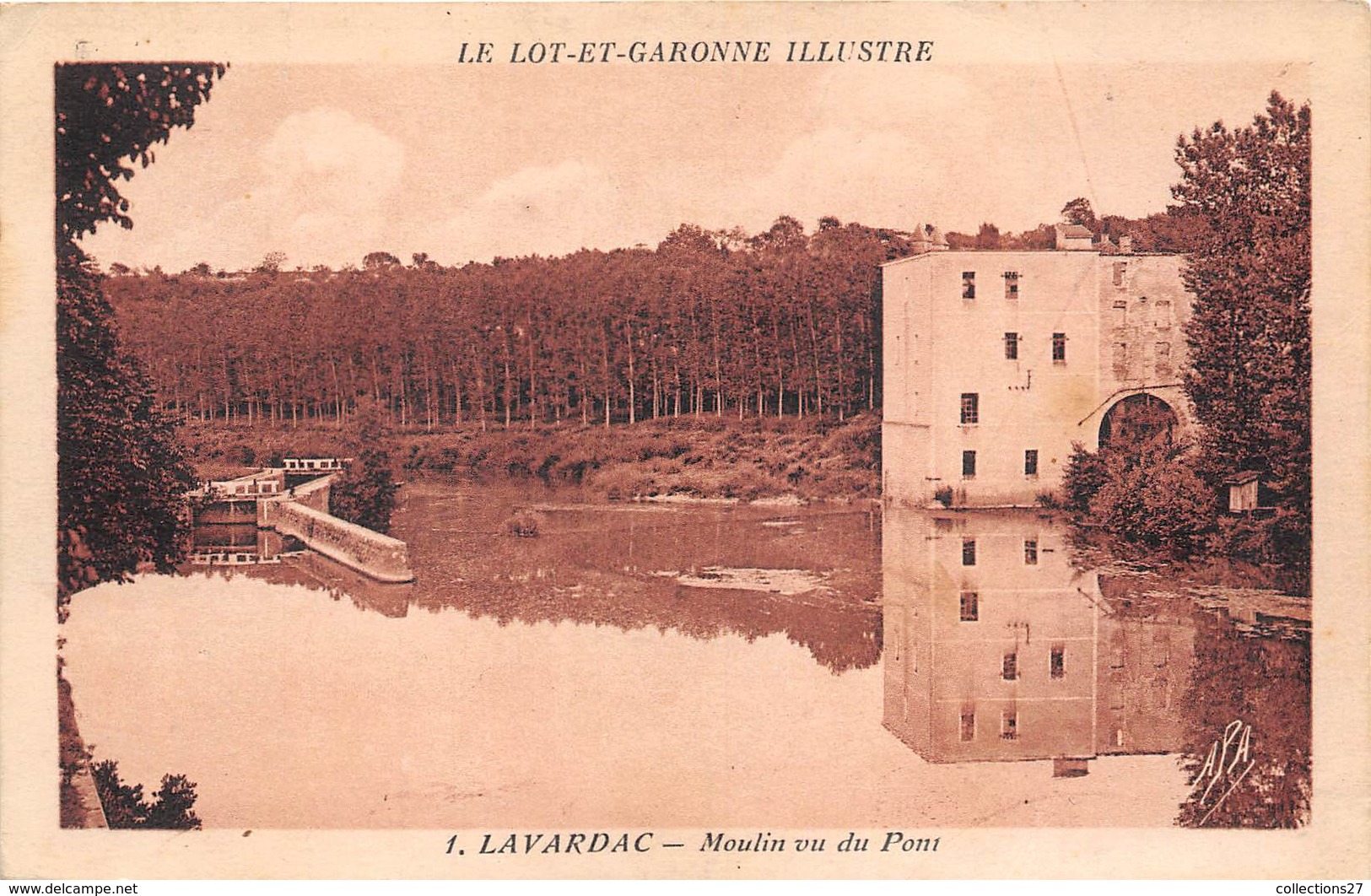 47-LAVARDAC- MOULIN VU DU PONT - Lavardac