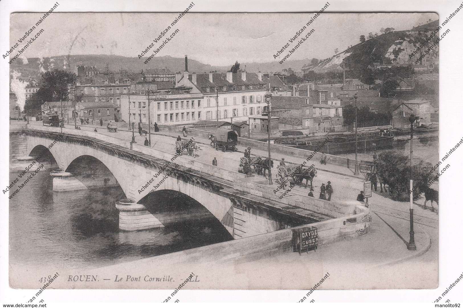 LOT CPA ROUEN (76)  dont une très rare : quai d'elbeuf - marché aux fleurs -tramways -ponts...