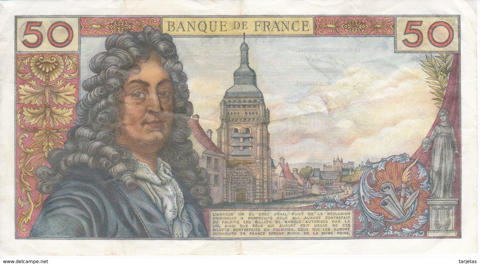 BILLETE DE FRANCIA DE 50 FRANCOS DEL 2-1-1976  (BANKNOTE) - 50 F 1962-1976 ''Racine''