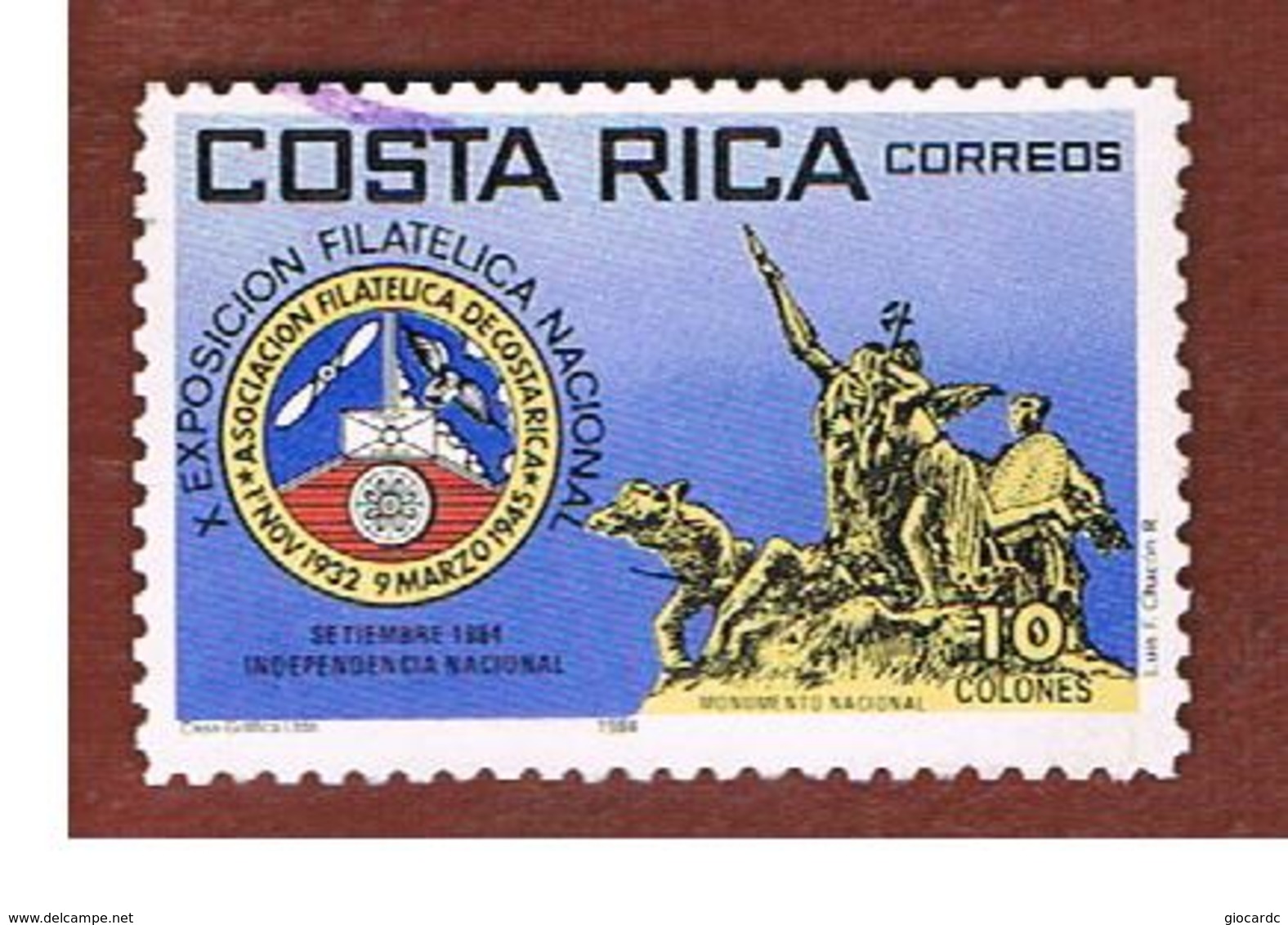 COSTA RICA  -  SG 1357  -  1984  NATIONAL PHILATELIC EXHIBITION   -  USED ° - Costa Rica