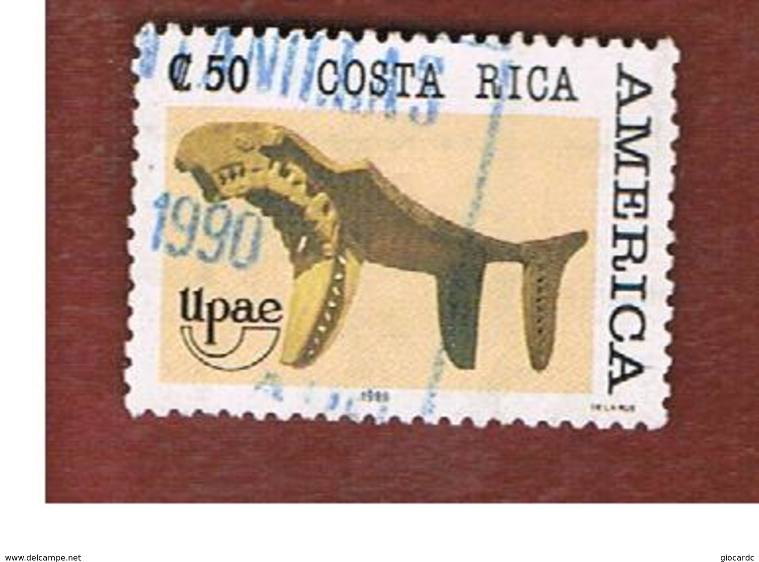 COSTA RICA  -  SG 1491  -  1989 PRE-COLOMBIAN ARTEFACTS  -  USED ° - Costa Rica