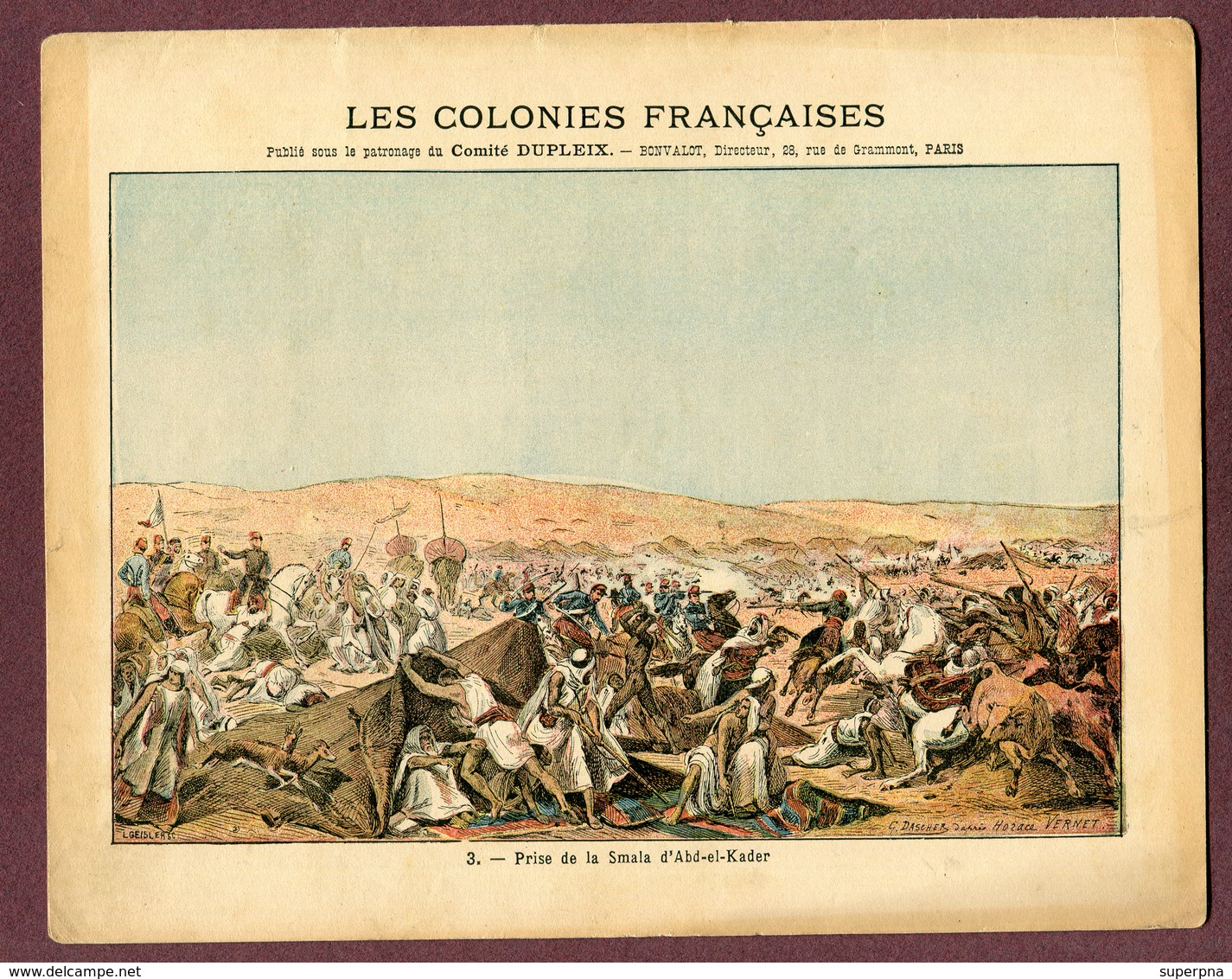 COUVERTURE DE CAHIER  : " LES COLONIES FRANCAISES - LA SMALA D'ABD-EL-KADER " - Book Covers