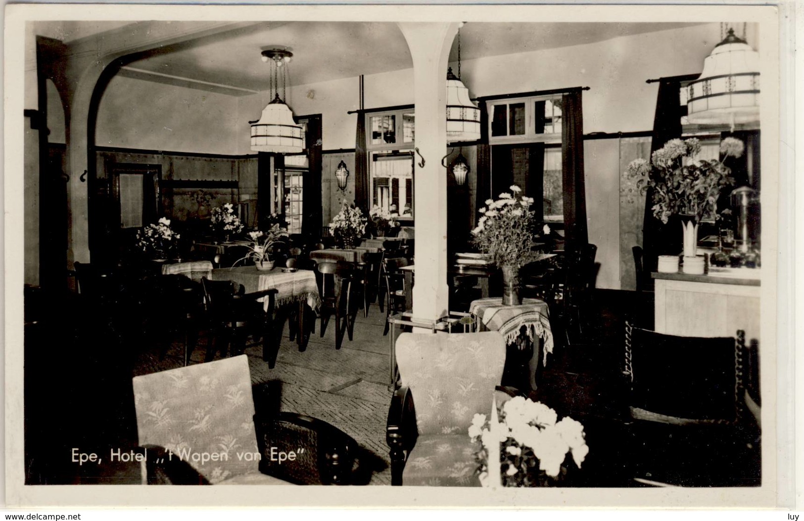 EPE  HOTEL ' HET WAPEN VAN EPE ' CAFÉ - RESTAURANT   1944 Orig Foto PC - Epe