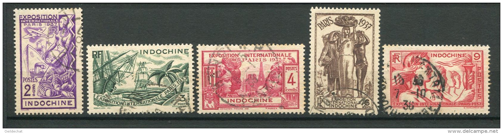 8565  INDOCHINE   N°193/8 ° Exposition Internationale De Paris 1937     TB - Gebraucht