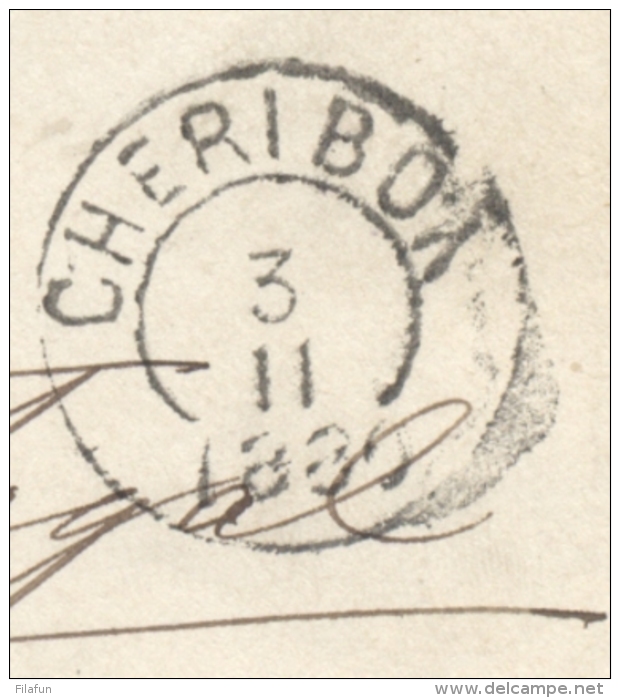 Nederlands Indië - 1880 - 10 Cent Willem III, Envelop G1 Van KR En Puntstempel Cheribon Naar Tegal - Indie Olandesi