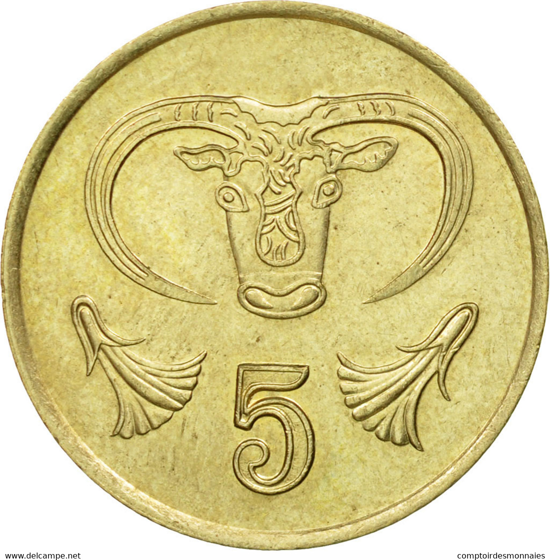 Monnaie, Chypre, 5 Cents, 1987, TTB, Nickel-brass, KM:55.2 - Chypre