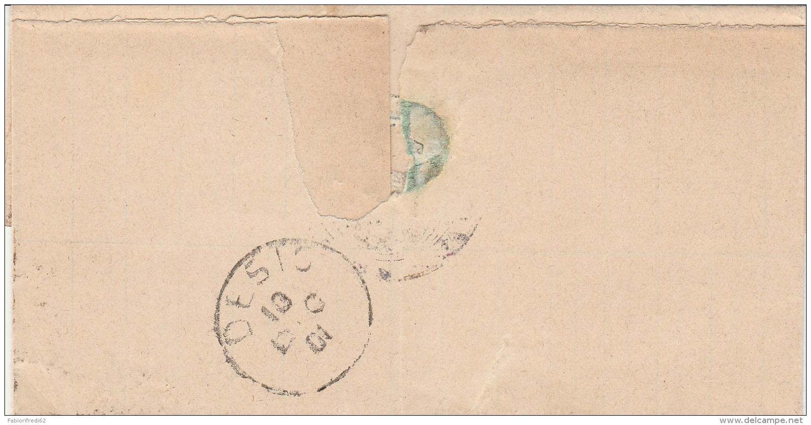 CARTOLINA 1901 CON CENT.10 DECENTRATO TIBRO SEREGNO DESIO (Z1180 - Storia Postale