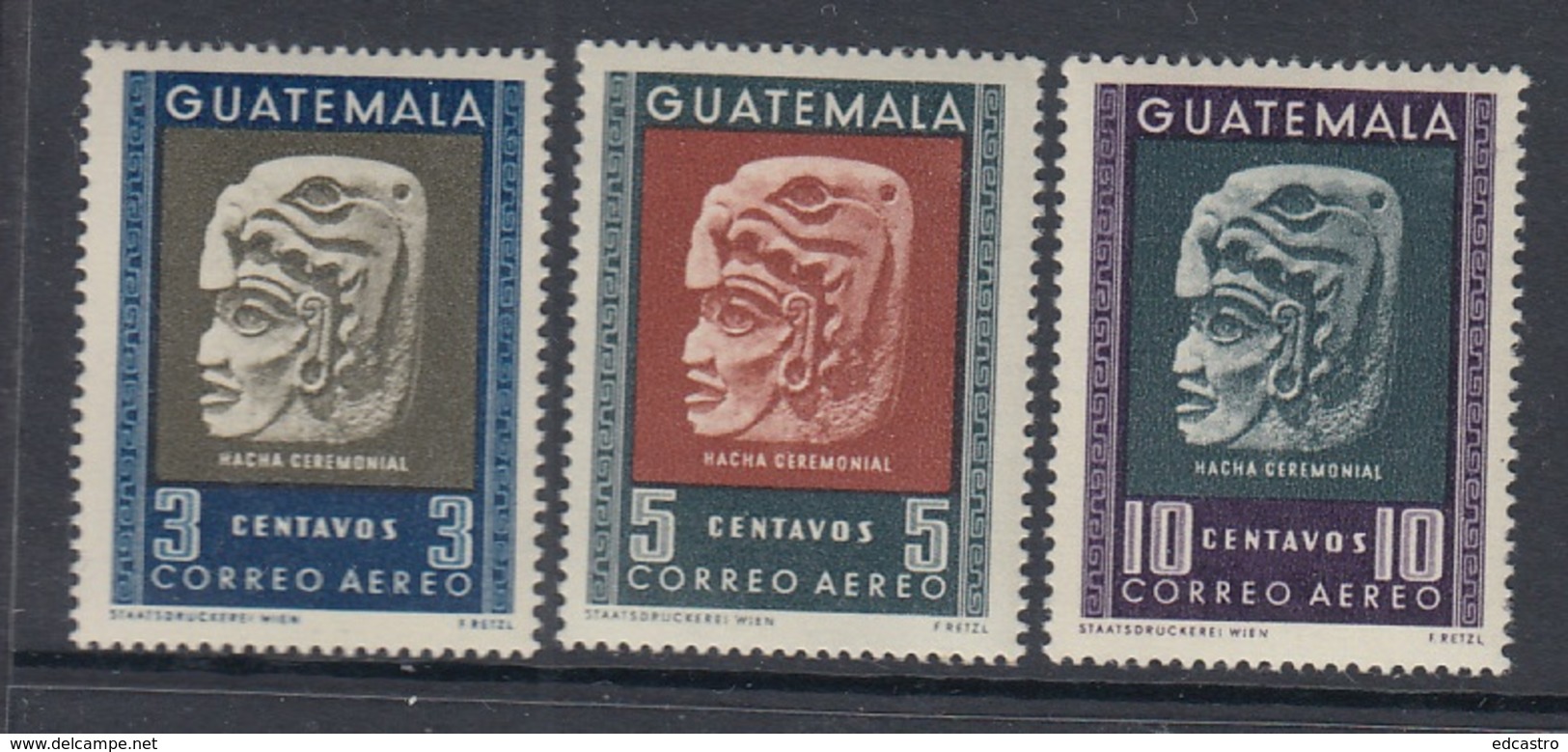 7.- GUATEMALA 1953 CEREMONIAL AX OF MAYAN CULTURE - Guatemala