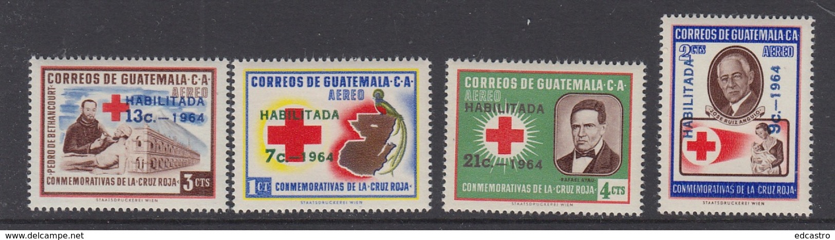 15.- GUATEMALA 1964 Overloaded "HABILITADA 1964". AIRMAIL - Guatemala