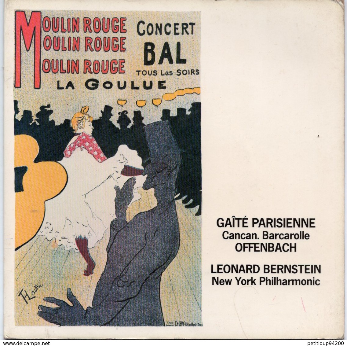 DISQUE 45 TOURS Offert Par Air France *GAITE PARISIENNE OFFENBACH Cancan Barcarolle MOULIN ROUGE LA GOULUE 1979 - Reclamegeschenk