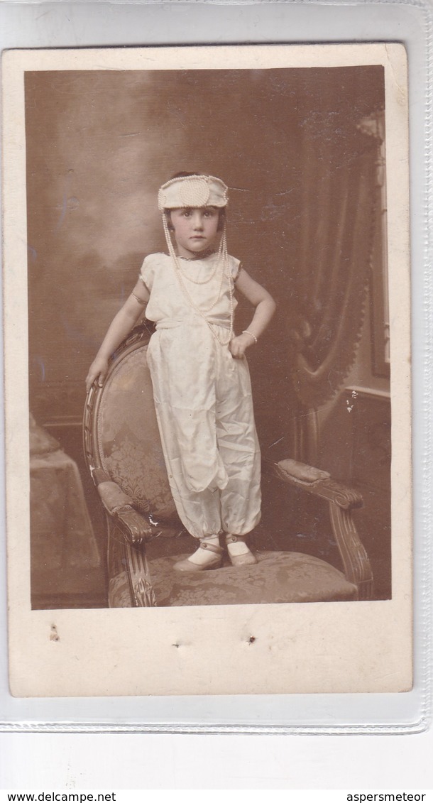 FILLE GIRL NIÑA DISFRAZ DISGUISE ARABIAN CIRCA 1900's-. BLEUP - Fotografie