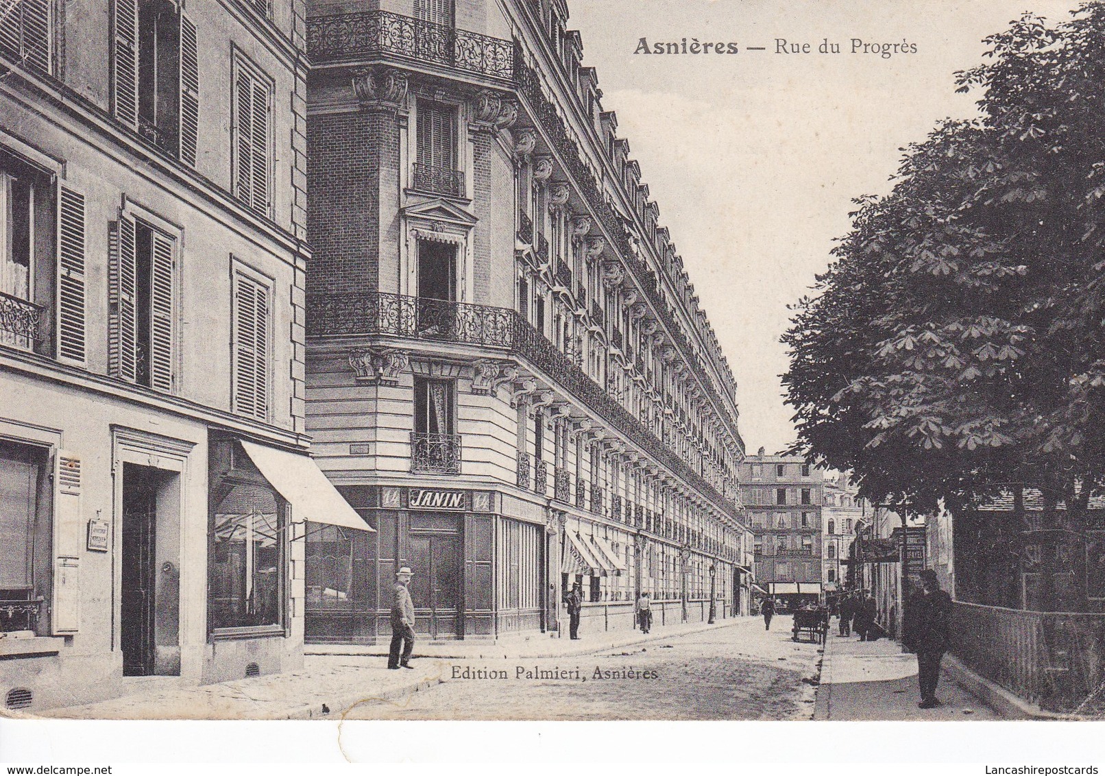 Postcard Asnieres Rue Du Progres PU 1906 My Ref  B12532 - Asnieres Sur Seine