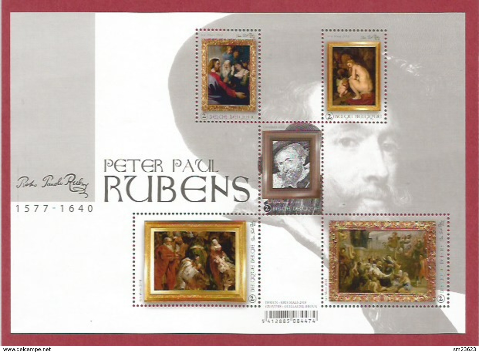 Belgien 2018  Mi.Nr. Block 223 (4811 / 4815) , Peter Paul Rubens - Postfrisch / MNH / (**) - Ungebraucht