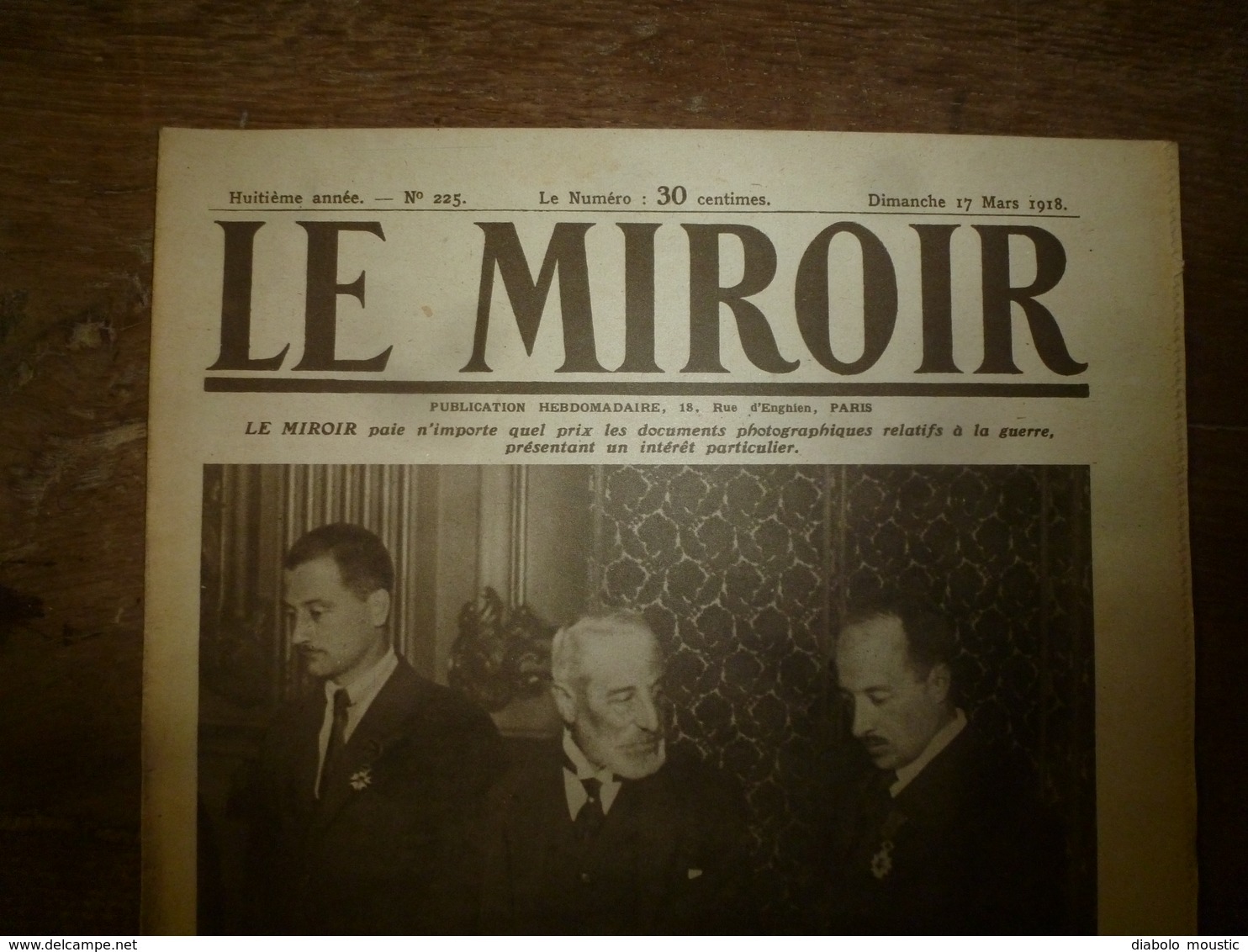 1918 LE MIROIR:Chien Agent De Liaison;Révolution Russe;Arras;L' AMERICA De La "White Star Line";Boulangères British-Army - Français