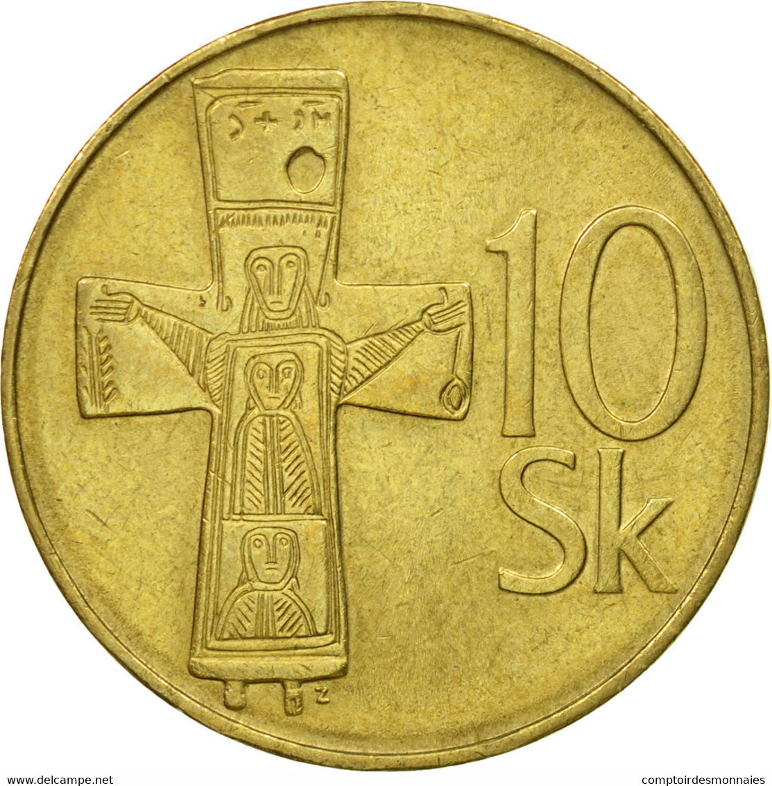 Monnaie, Slovaquie, 10 Koruna, 1993, TTB, Aluminum-Bronze, KM:11 - Slovaquie