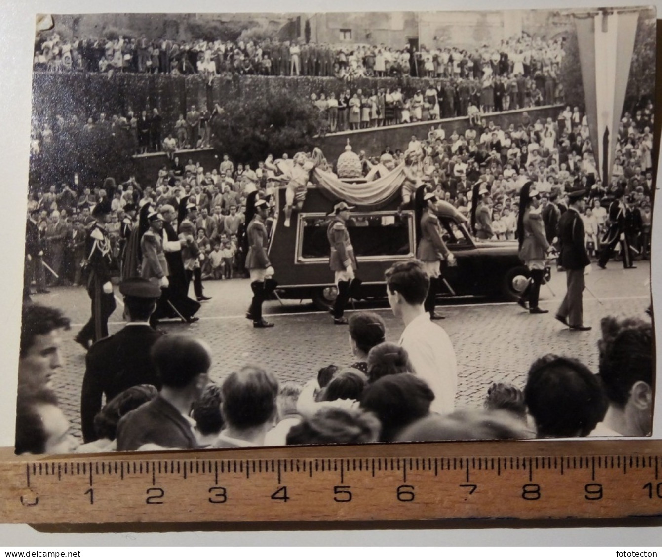 Religione - Vaticano - Funerali Papa Pio XII, Via Fori Imperiali, Roma - Ott. 1958 - Vera Fotografia - Altri & Non Classificati