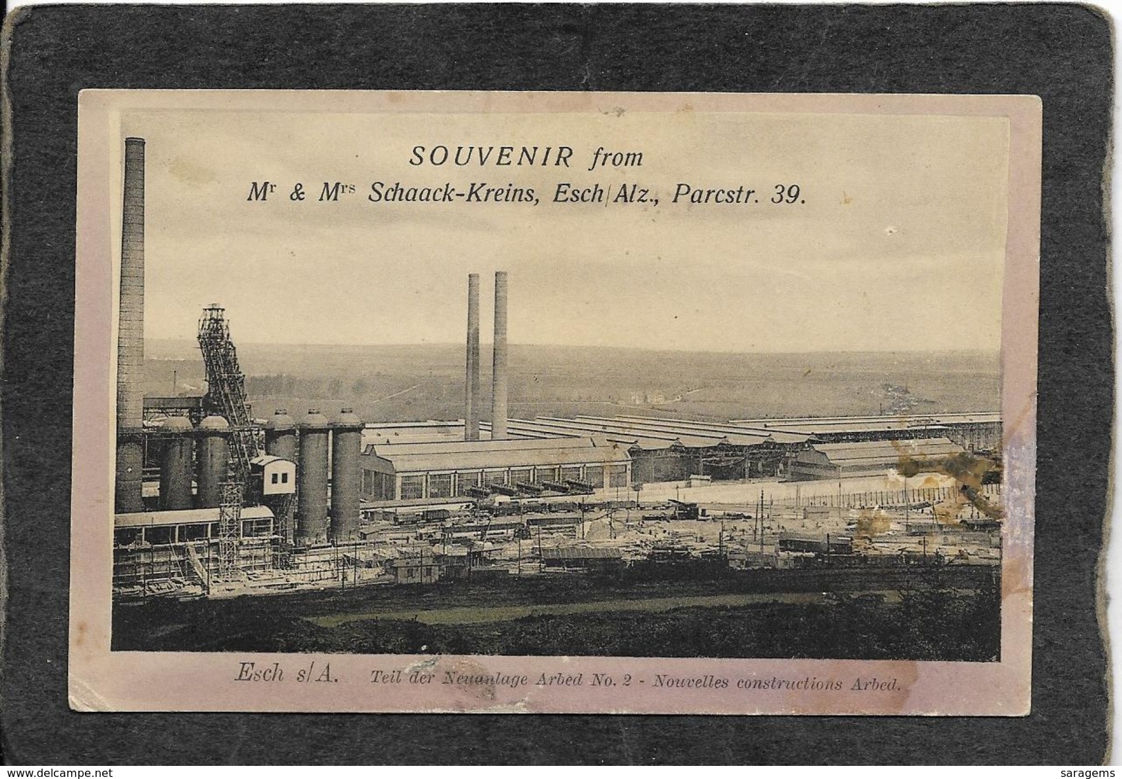Germany-Souvenier From M & M Schaack/Kreins,Esch/Alz,Parcstr 39, - Antique Postcard - Altri & Non Classificati