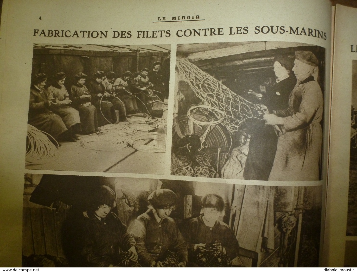 1918 LE MIROIR:USArmy;Fabrication Des Filet Anti Sous-marin;Ukraine;British Army;Navire Espagnol IGOTZ MENDI;Le WOLF;etc - Francese