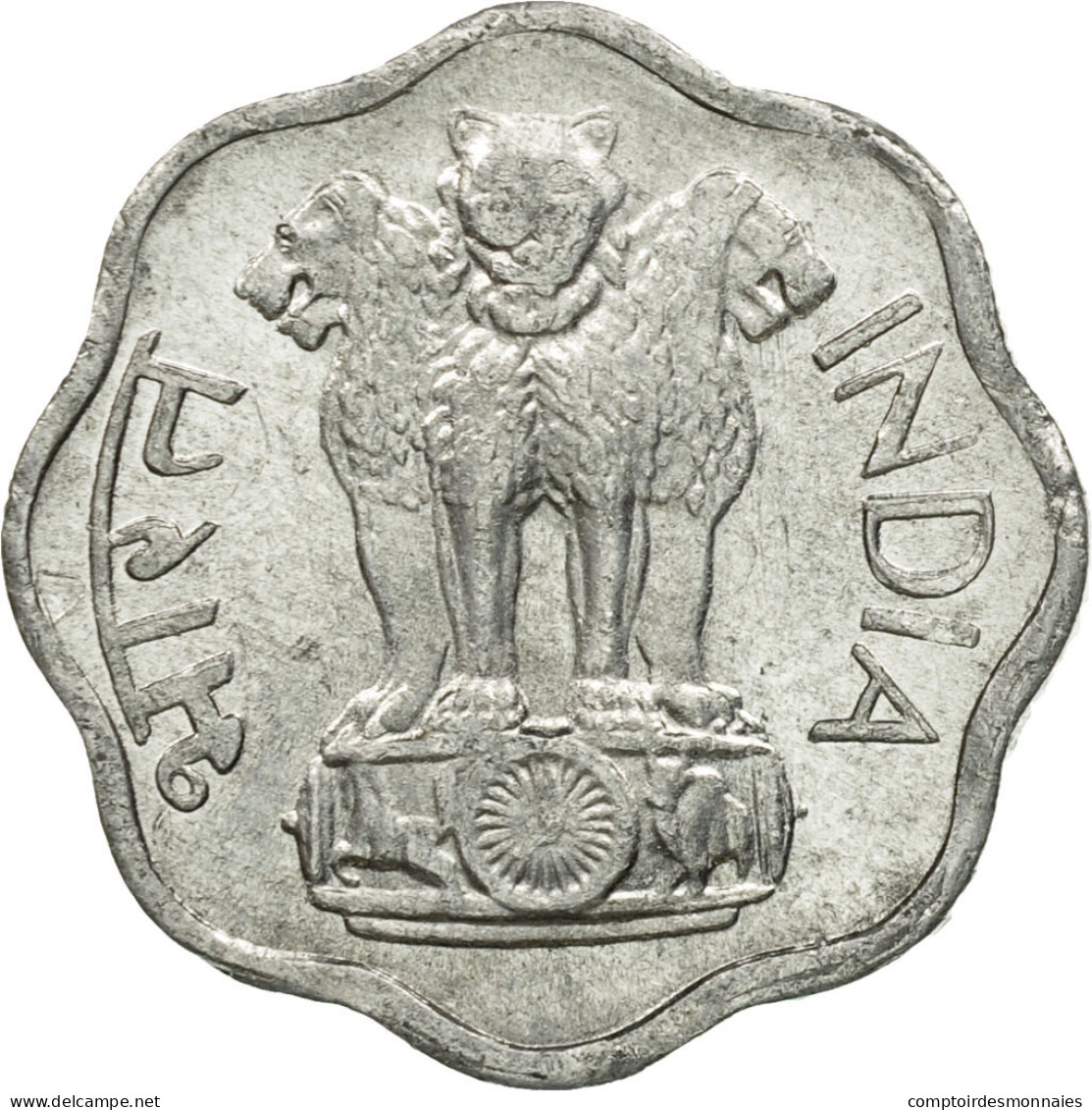 Monnaie, INDIA-REPUBLIC, 2 Paise, 1975, TTB, Aluminium, KM:13.6 - Inde