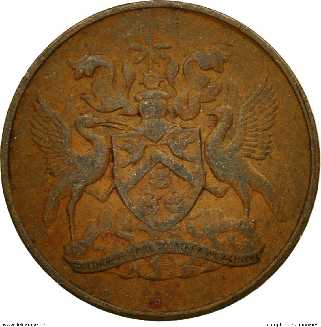 Monnaie, TRINIDAD & TOBAGO, Cent, 1966, Franklin Mint, TTB, Bronze, KM:1 - Trinidad & Tobago