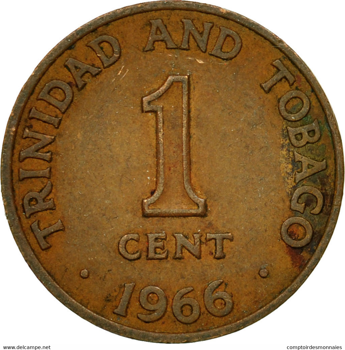 Monnaie, TRINIDAD & TOBAGO, Cent, 1966, Franklin Mint, TTB, Bronze, KM:1 - Trinidad & Tobago