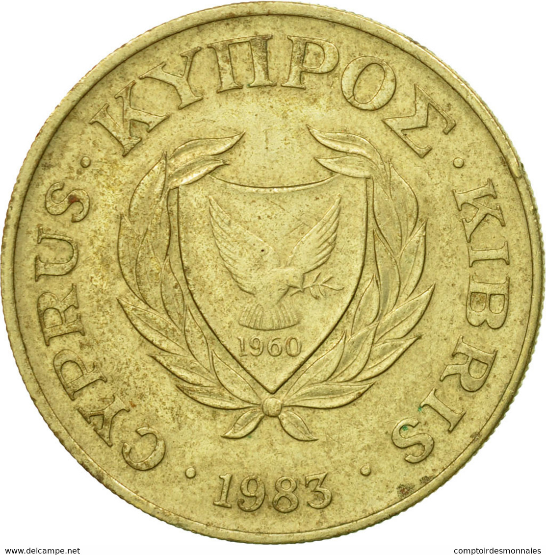 Monnaie, Chypre, 10 Cents, 1983, TTB, Nickel-brass, KM:56.1 - Chypre