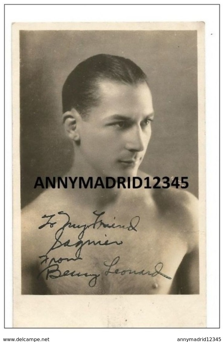 BOXING - PHOTO BOXE - BOXEUR AMERICAIN BENNY LEONARD - Signé - Boxing