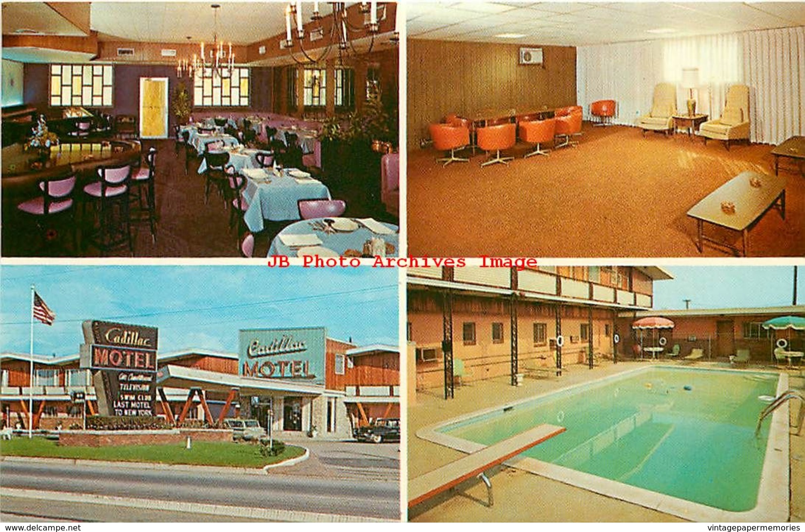 280023-New Jersey, Elizabeth, Cadillac Motel, Swimming Pool, Multi-View, Martin Advertising By Dexter Press No 98237-B - Elizabeth