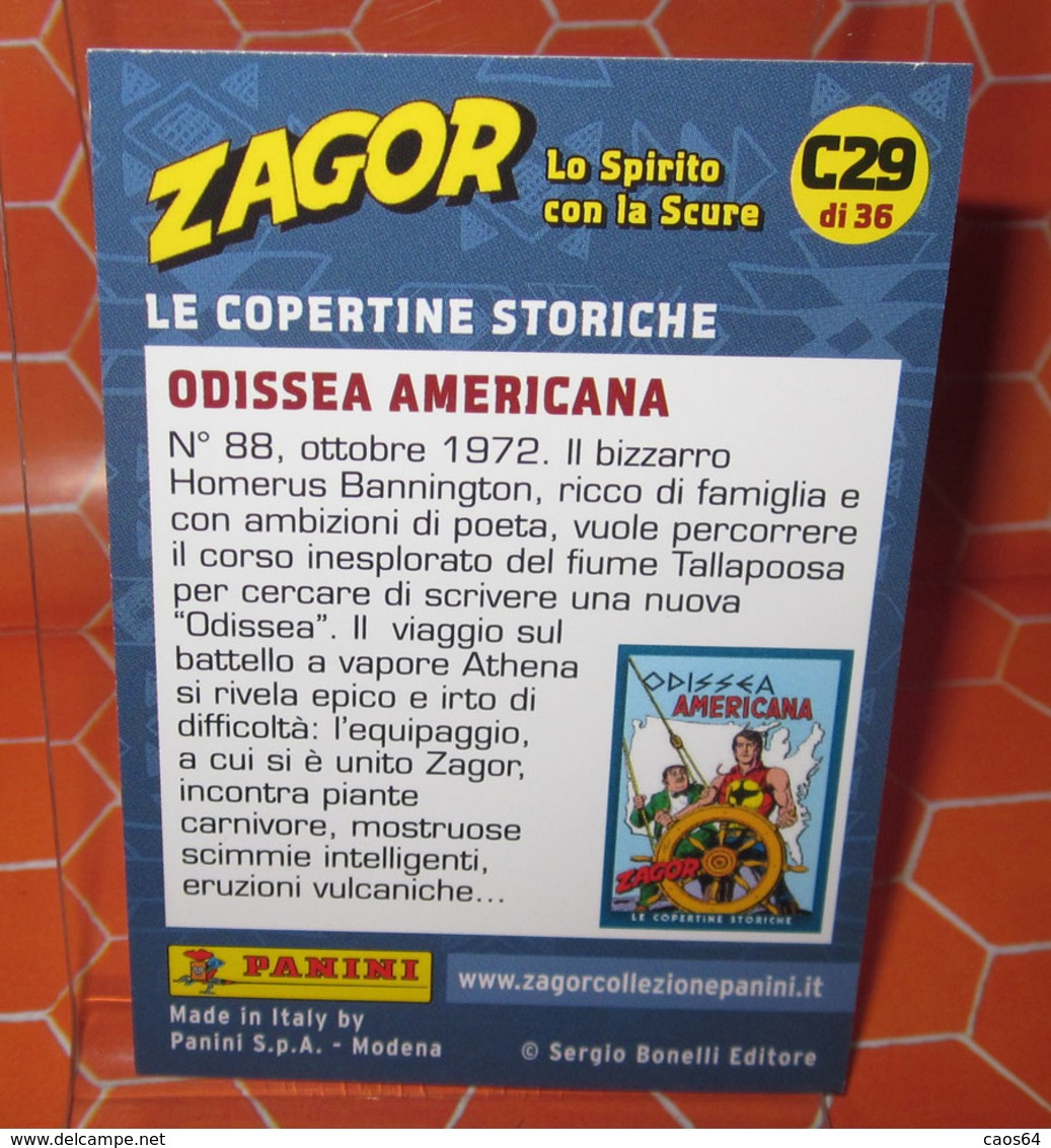 ZAGOR PANINI LE COPERTINE STORICHE C29 ODISSEA AMERICANA - Altri & Non Classificati