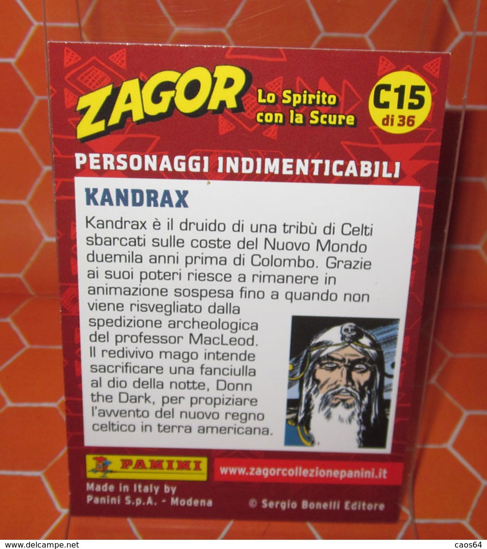 ZAGOR PANINI PERSONAGGI INDIMENTICABILI C15 KANDRAX - Altri & Non Classificati