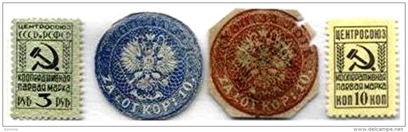 RUSSIA, Cooperative Fees, */o M/U, F/VF - Revenue Stamps