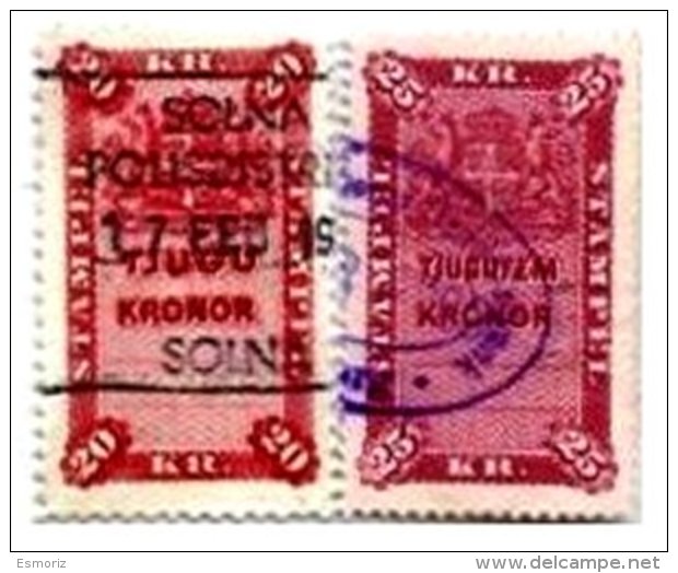 SWEDEN, Stamp Duty, Used, F/VF - Revenue Stamps