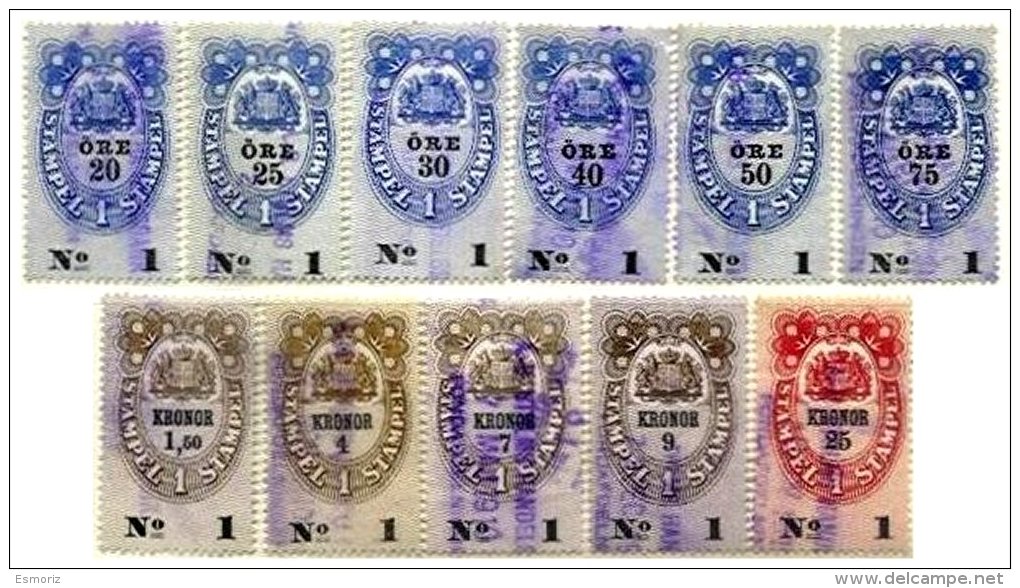 SWEDEN, Bill Of Exchange, Used, F/VF - Revenue Stamps