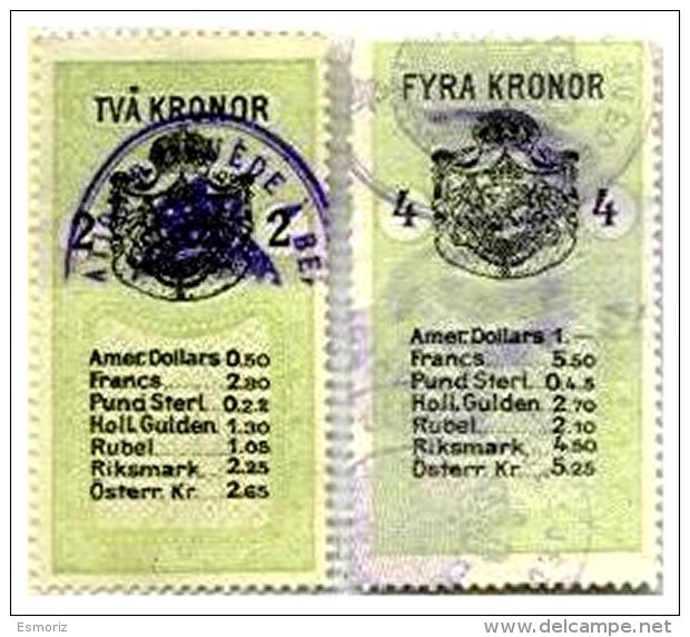 SWEDEN, Consulars, Used, F/VF - Fiscaux