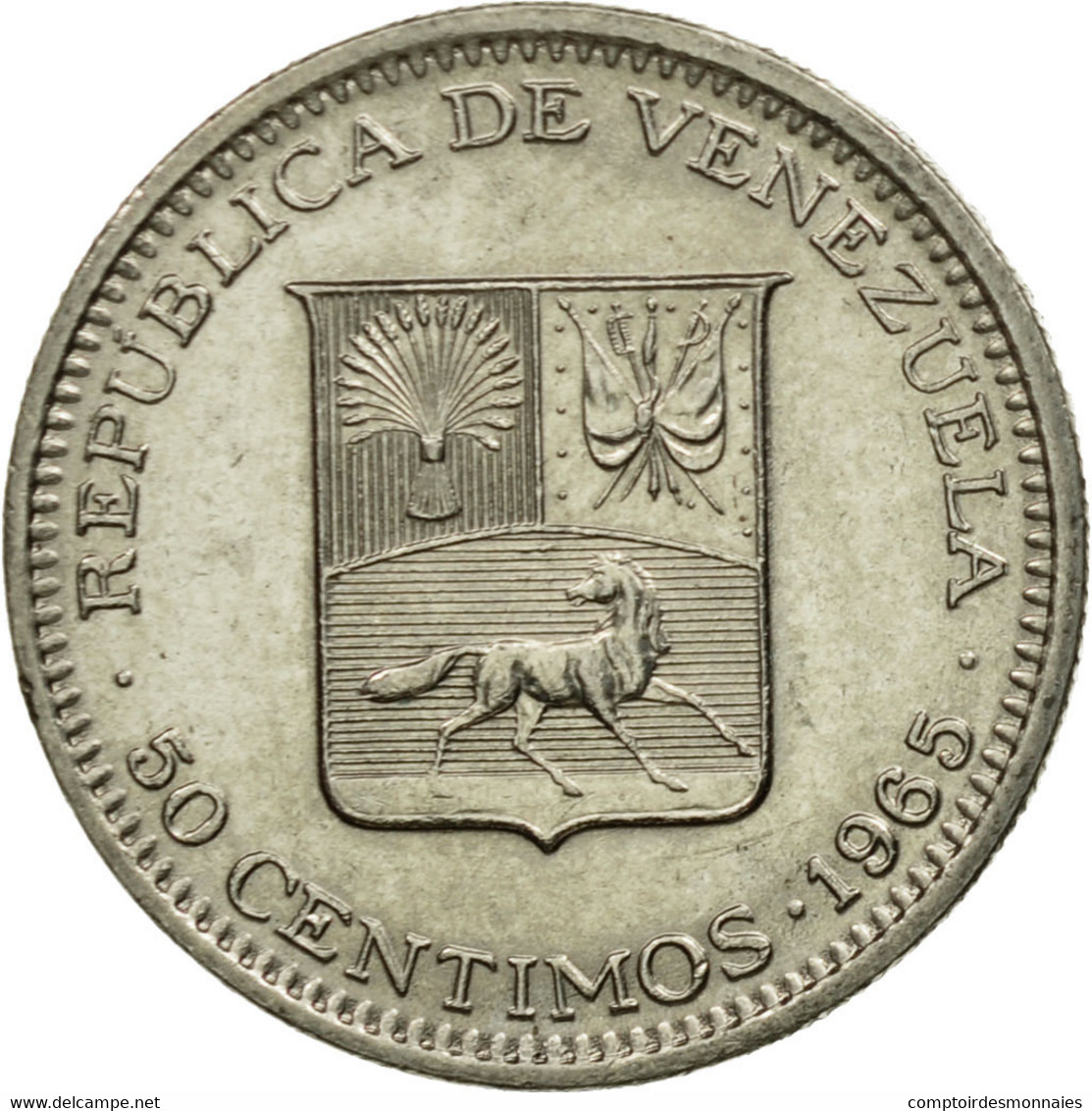 Monnaie, Venezuela, 50 Centimos, 1965, SUP, Nickel, KM:41 - Venezuela