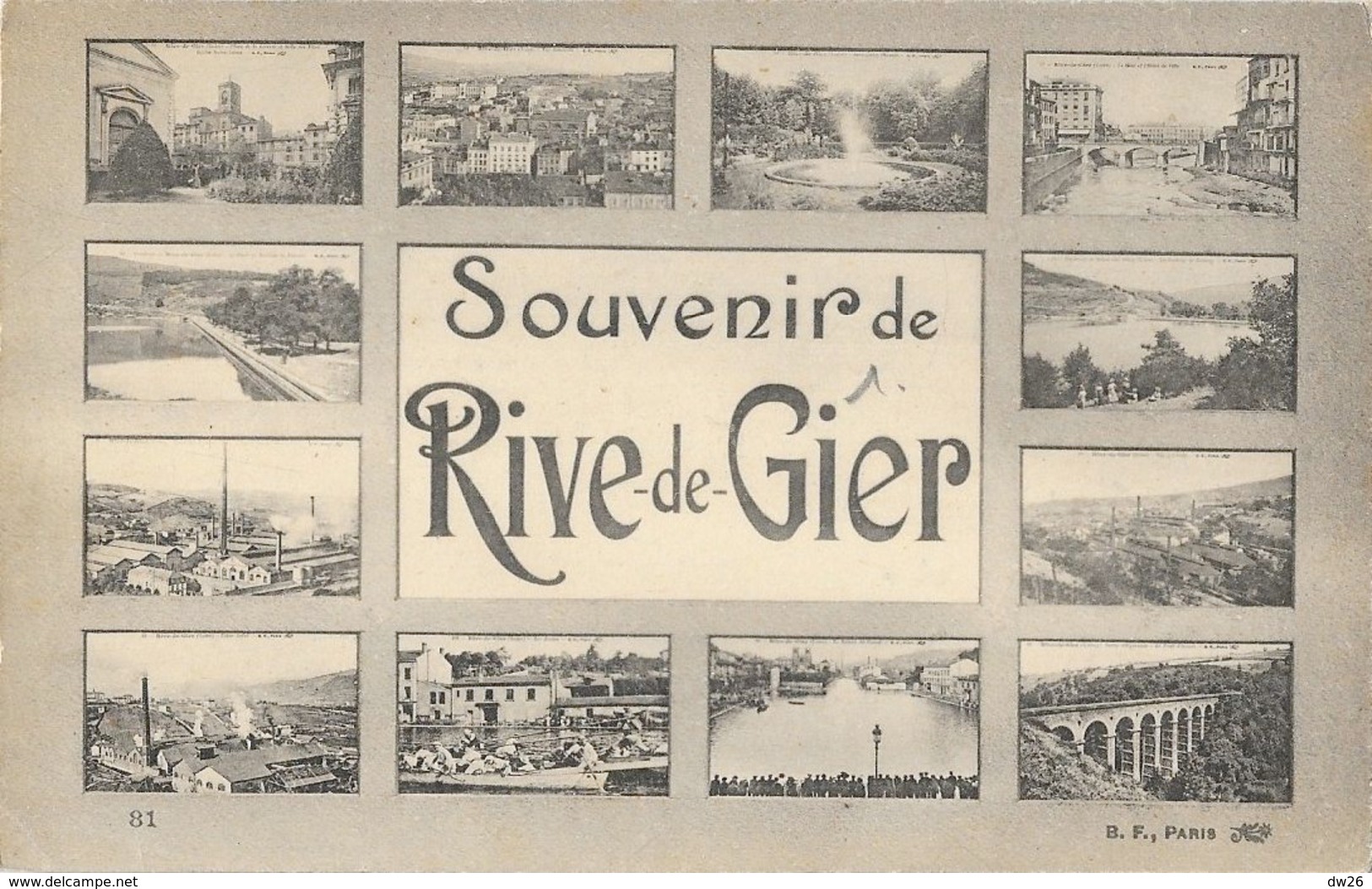 Souvenir De Rive-de-Gier (Loire) - Multivues - Edition B.F. Paris - Souvenir De...