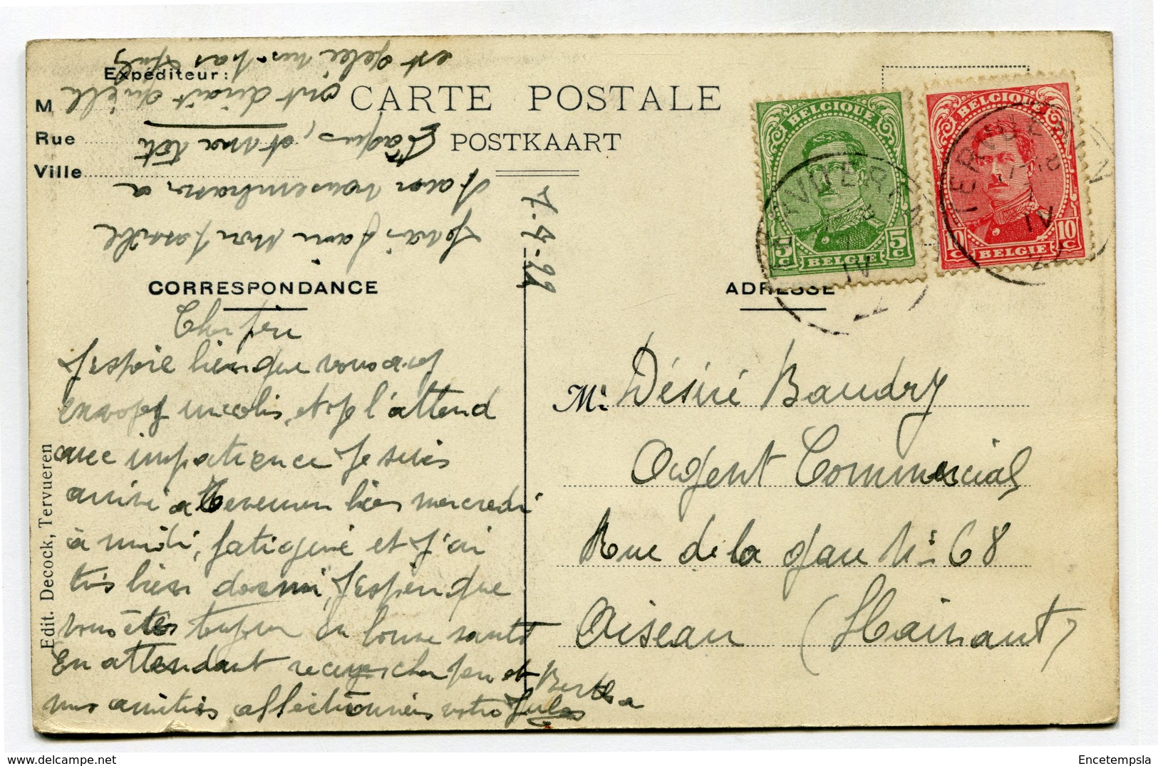 CPA - Carte Postale - Belgique - Tervuren - Christ Du Chemin Creux - 1922 ( SV5480 ) - Tervuren
