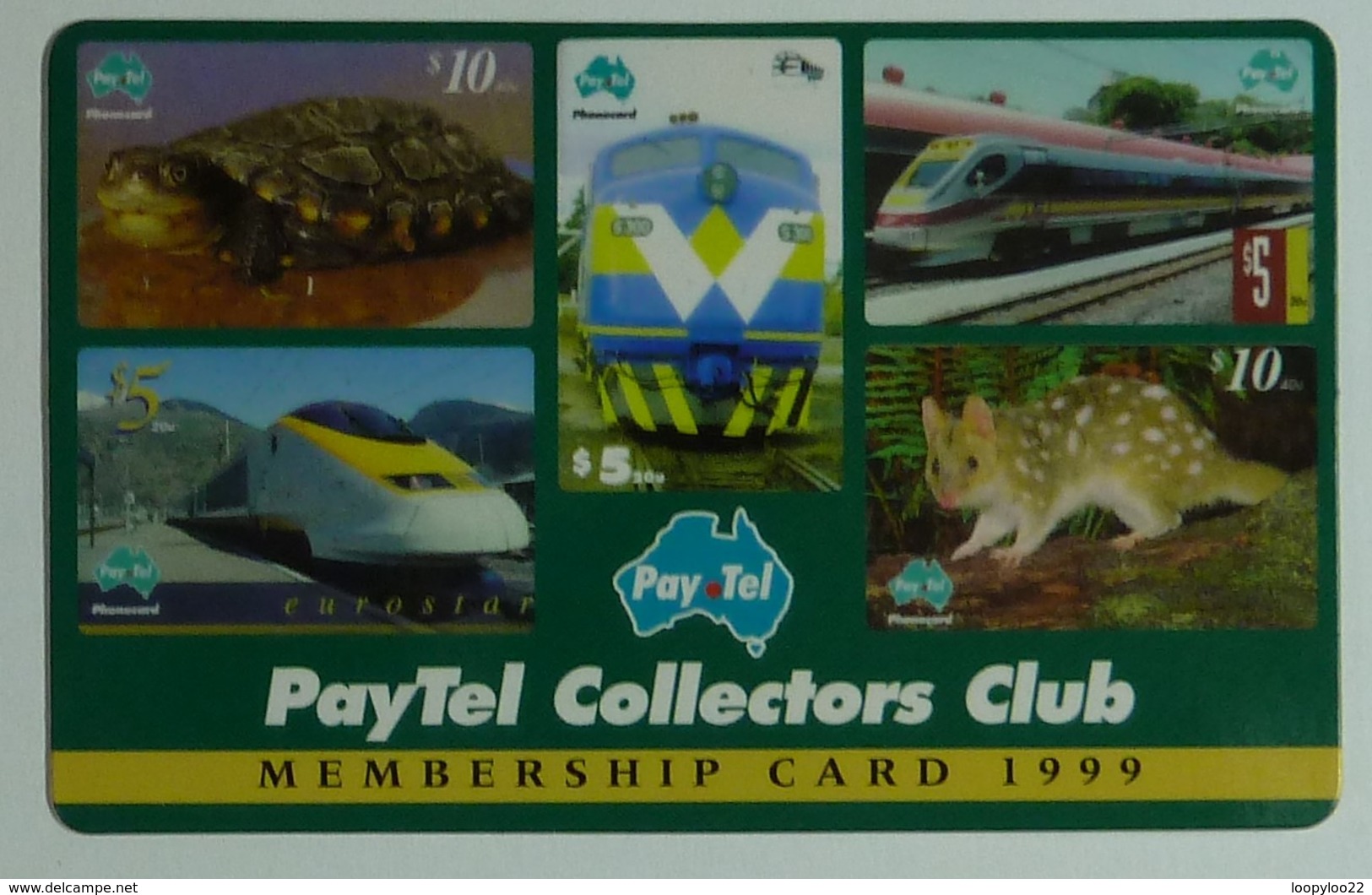 AUSTRALIA - PayTel - $5 - Complimentary Advertising - 1999 Collectors Club Membership Card - MINT In Folder - Australia