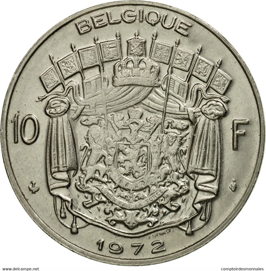 Monnaie, Belgique, 10 Francs, 10 Frank, 1972, Bruxelles, TTB, Nickel, KM:155.1 - 10 Francs