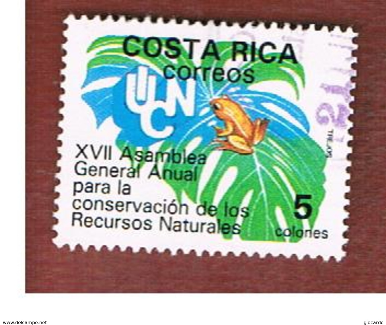 COSTA RICA  -  SG 1470  -  1988 NATURE CONSERVATION: GOLDEN TOAD  -  USED ° - Costa Rica