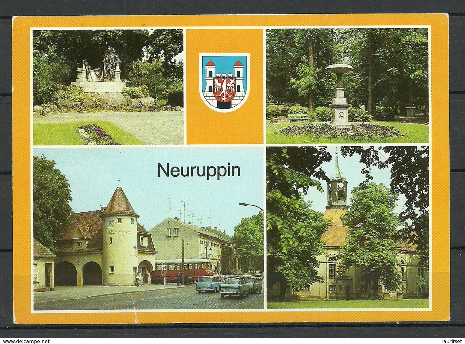 Deutschland DDR Ansichtskarte NEURUPPIN Gesendet 1989, Mit Briefmarke - Neuruppin