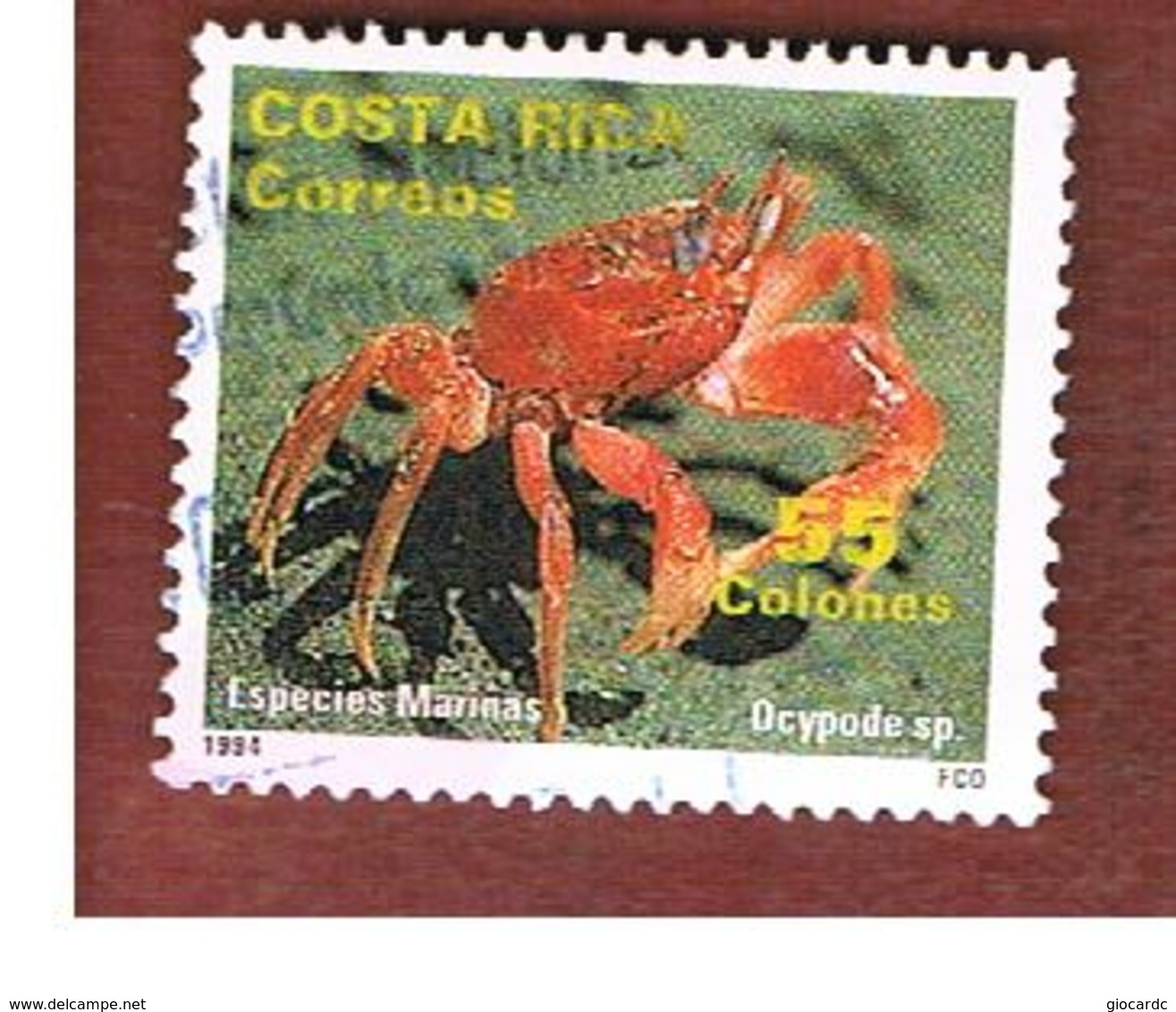 COSTA RICA  -  SG 1572  -  1994  MARINE LIFE: OCYPODE SP. -  USED ° - Costa Rica