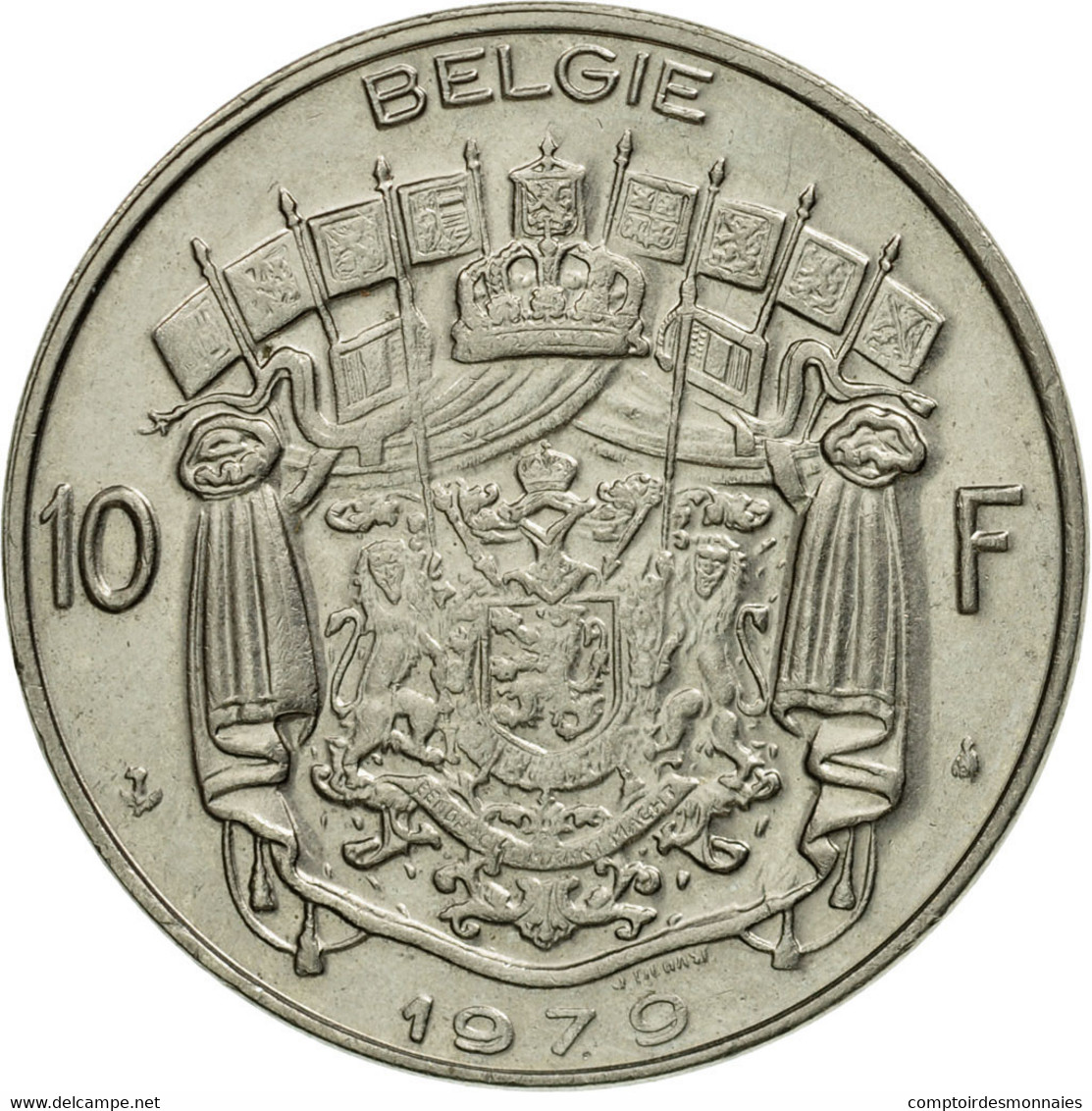 Monnaie, Belgique, 10 Francs, 10 Frank, 1979, Bruxelles, TTB, Nickel, KM:156.1 - 10 Francs