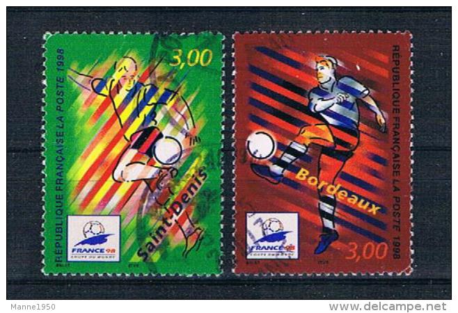 Frankreich 1998 Fußball Mi.Nr. 3270/71 Gestempelt - Gebraucht