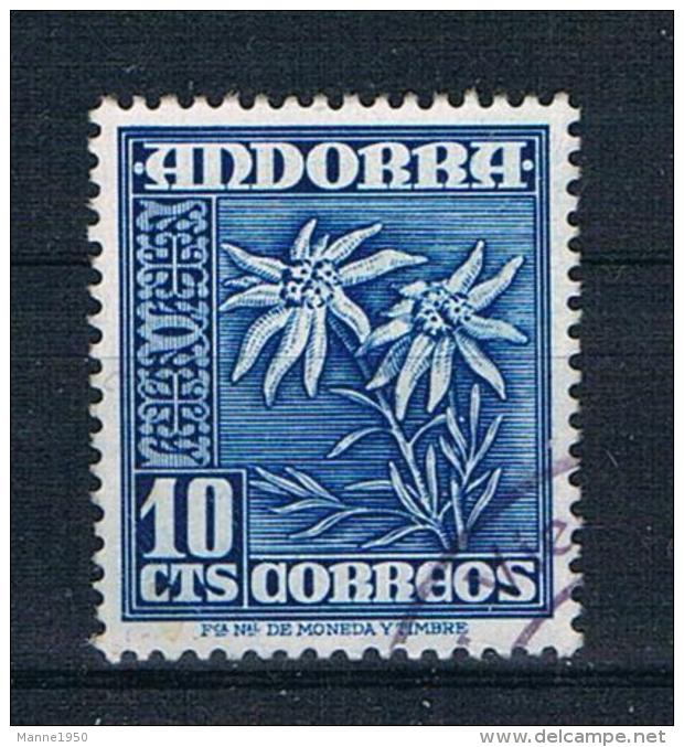 Andorra 1951 Blumen  Mi.Nr. 54 Gestempelt - Gebruikt