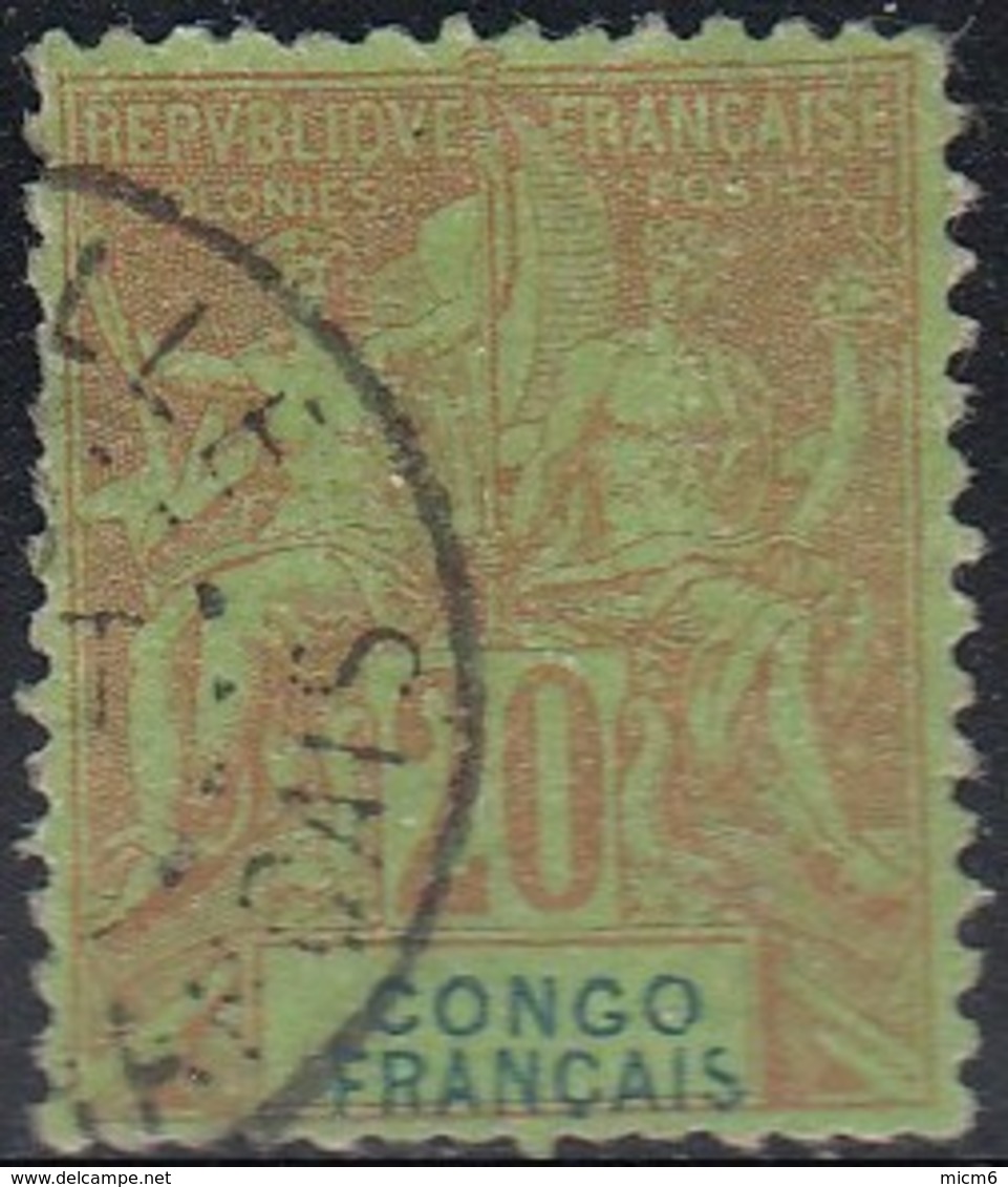 Congo Français 1892-1900 - N° 18 (YT) N° 18 (AM) Oblitéré. - Oblitérés
